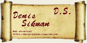 Denis Šikman vizit kartica